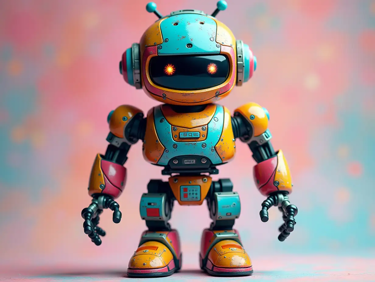 KI Android Roboter colorful