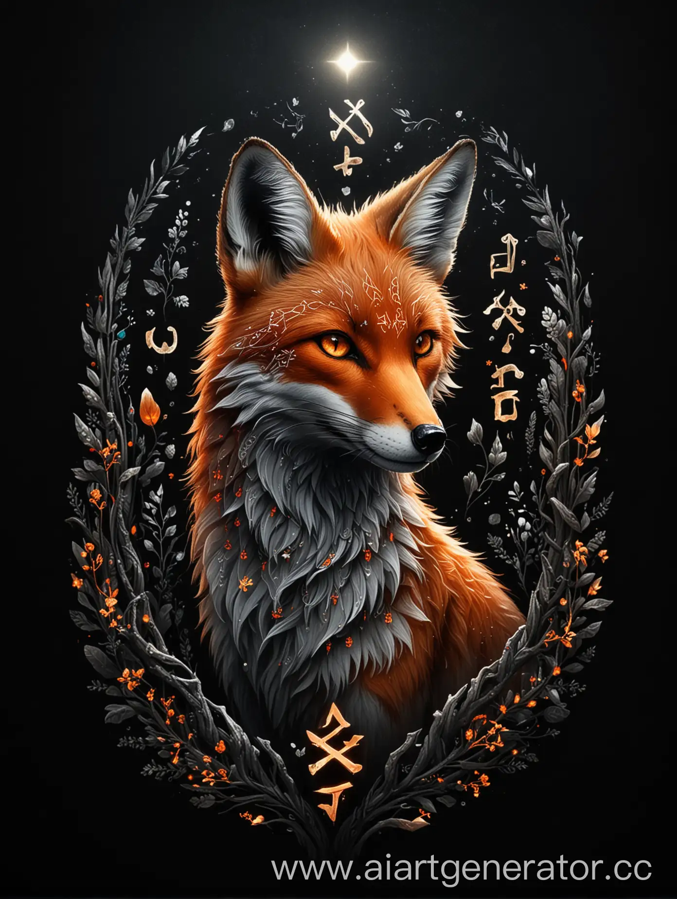 Graceful-Glowing-Fox-in-Slavic-Runes