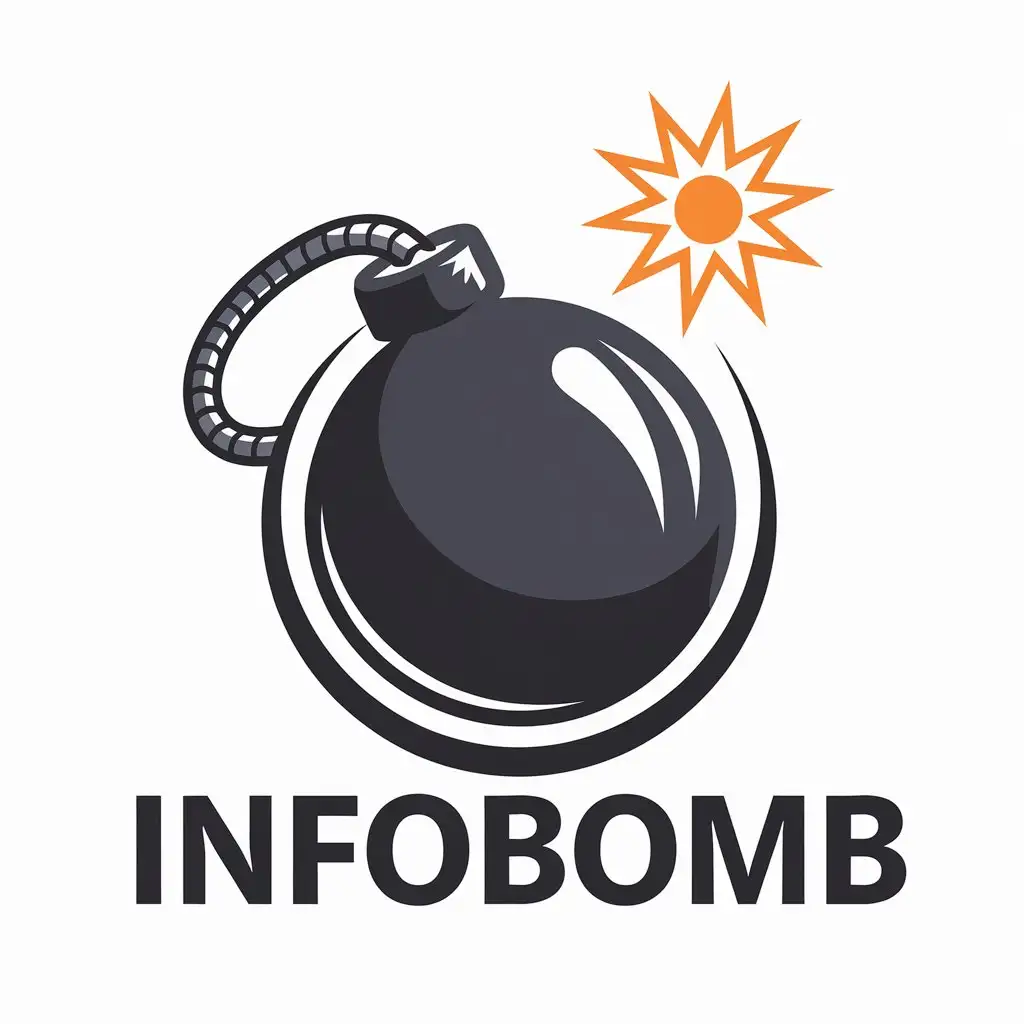 LOGO Design for Infobomb Bomb Effect with Modern Typography for Finance Industry