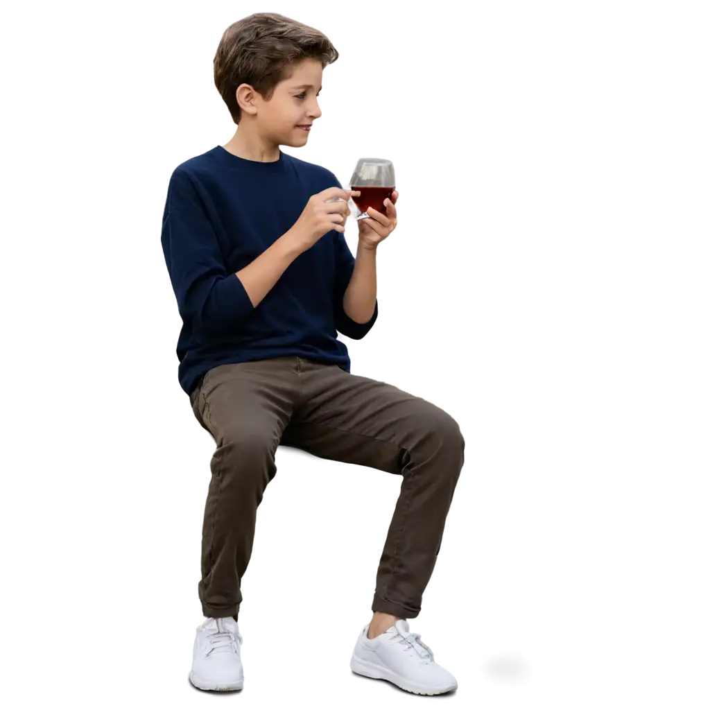 Captivating-PNG-Image-of-a-Boy-with-a-Cup-of-Wine-Perfect-for-Various-Applications