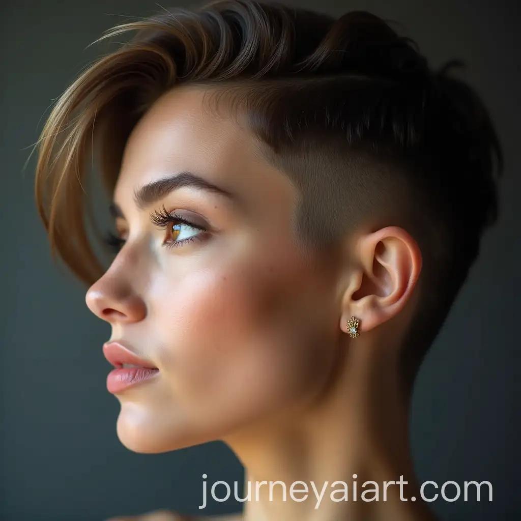 Stylish-Wolfcut-Silhouette-Closeup-of-a-Womans-Graceful-Nose