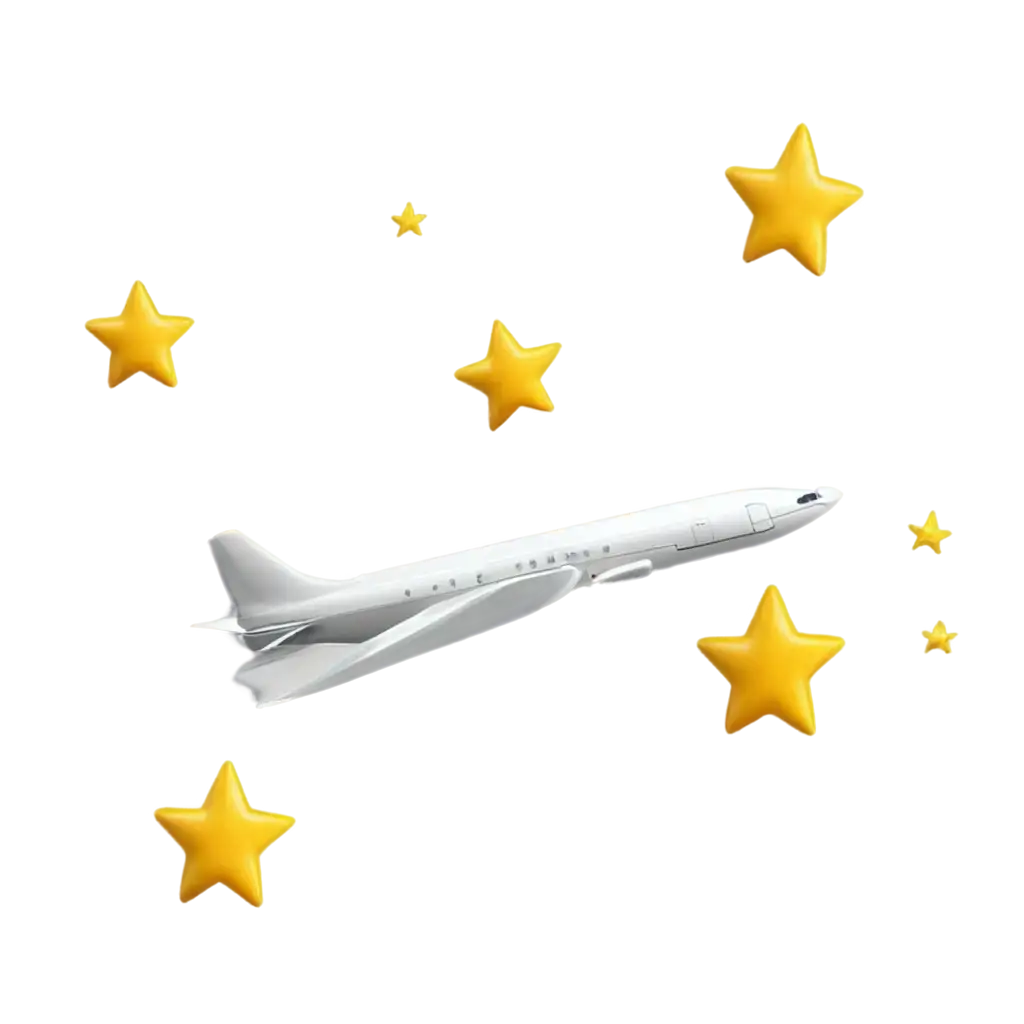 Shooting-Star-with-White-Airplane-PNG-Image-for-Creative-Projects