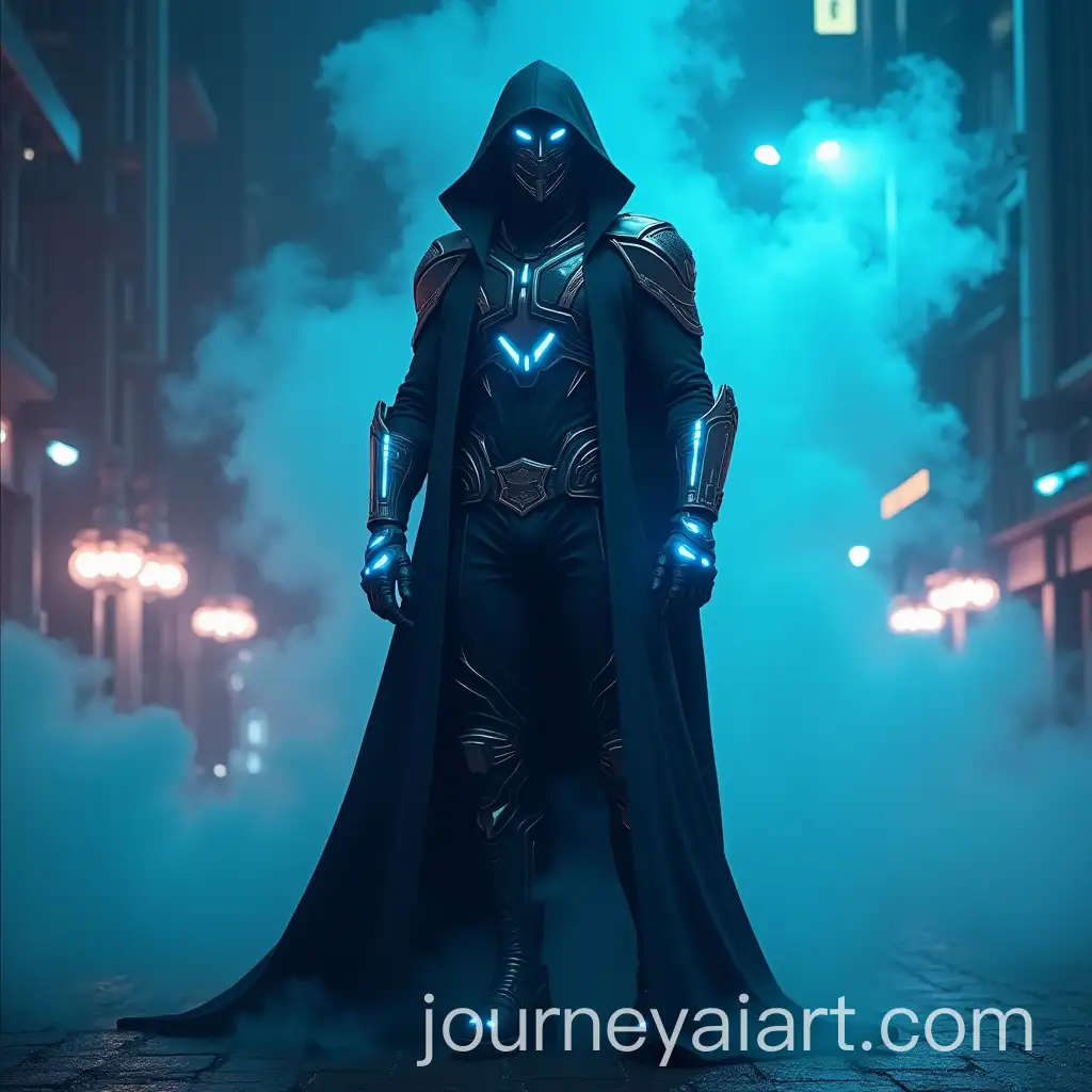 Mysterious-Futuristic-Character-in-Cyberpunk-City-with-Neon-Aura