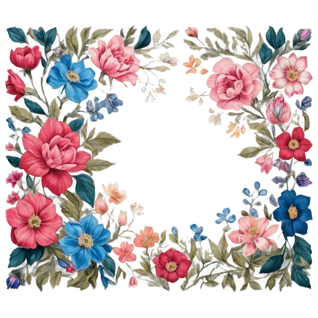 Vibrant-Floral-Pattern-PNG-with-Red-Pink-and-Blue-Flowers-Intricate-Rustic-Style-Design