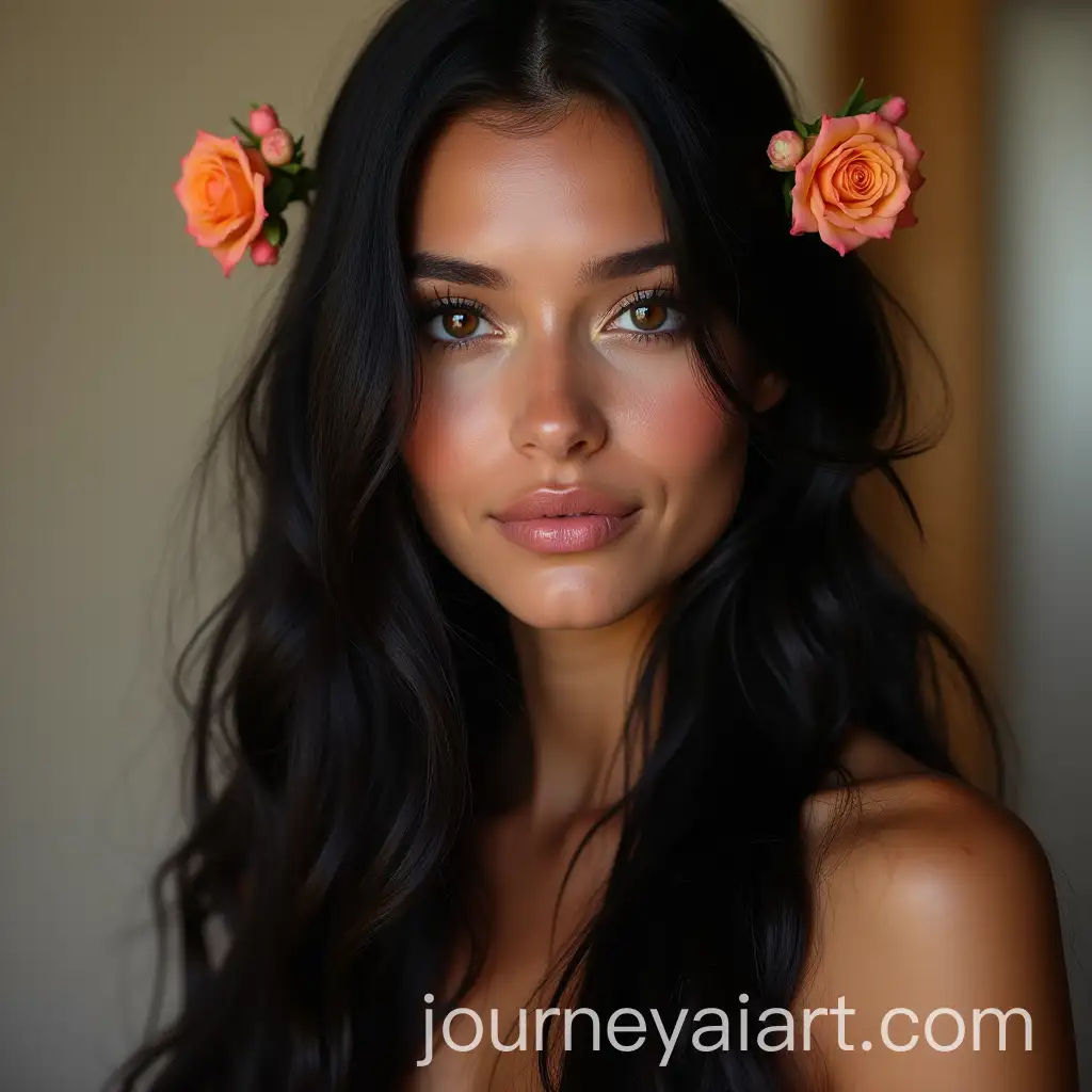 Woman-with-Long-Black-Hair-and-Carnival-Accessories