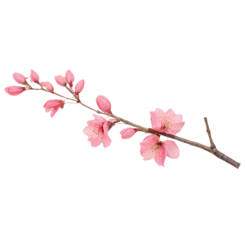 NonPink-Flower-Branch-PNG-Image-for-Versatile-Design-Applications