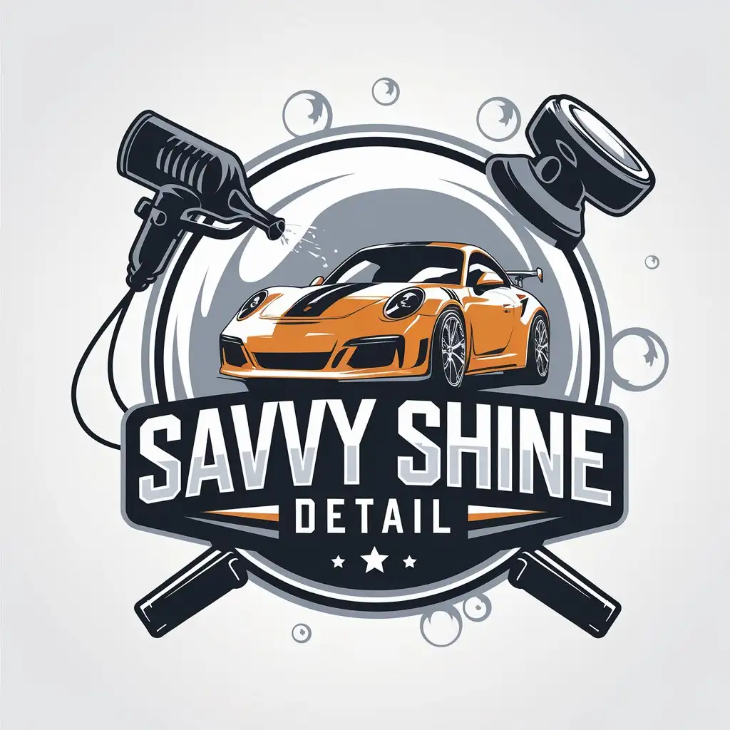 LOGO Design for Savvy Shine Detail Sport Car Soap Bubbles and Foam Cannon Theme