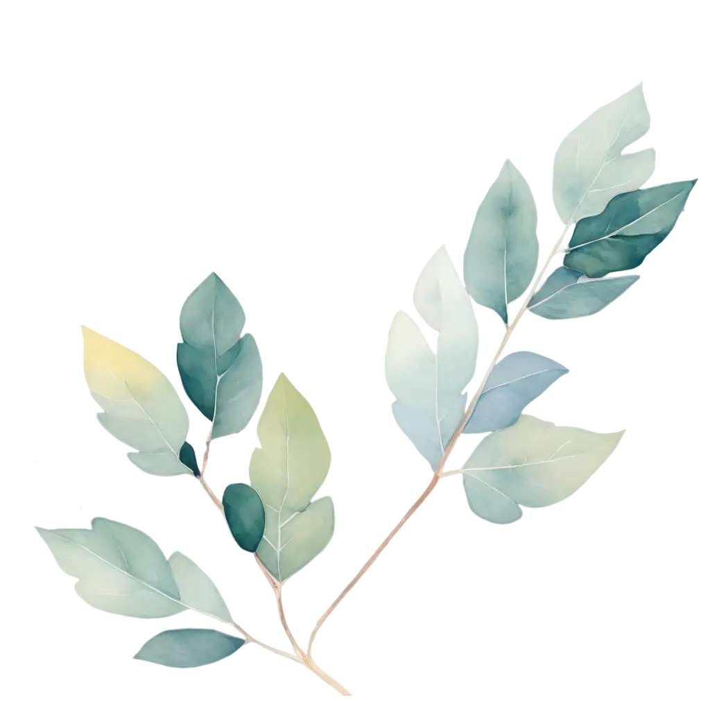 Watercolor-Eucalyptus-Leaves-PNG-Ethereal-Botanical-Art-with-Muted-Tones