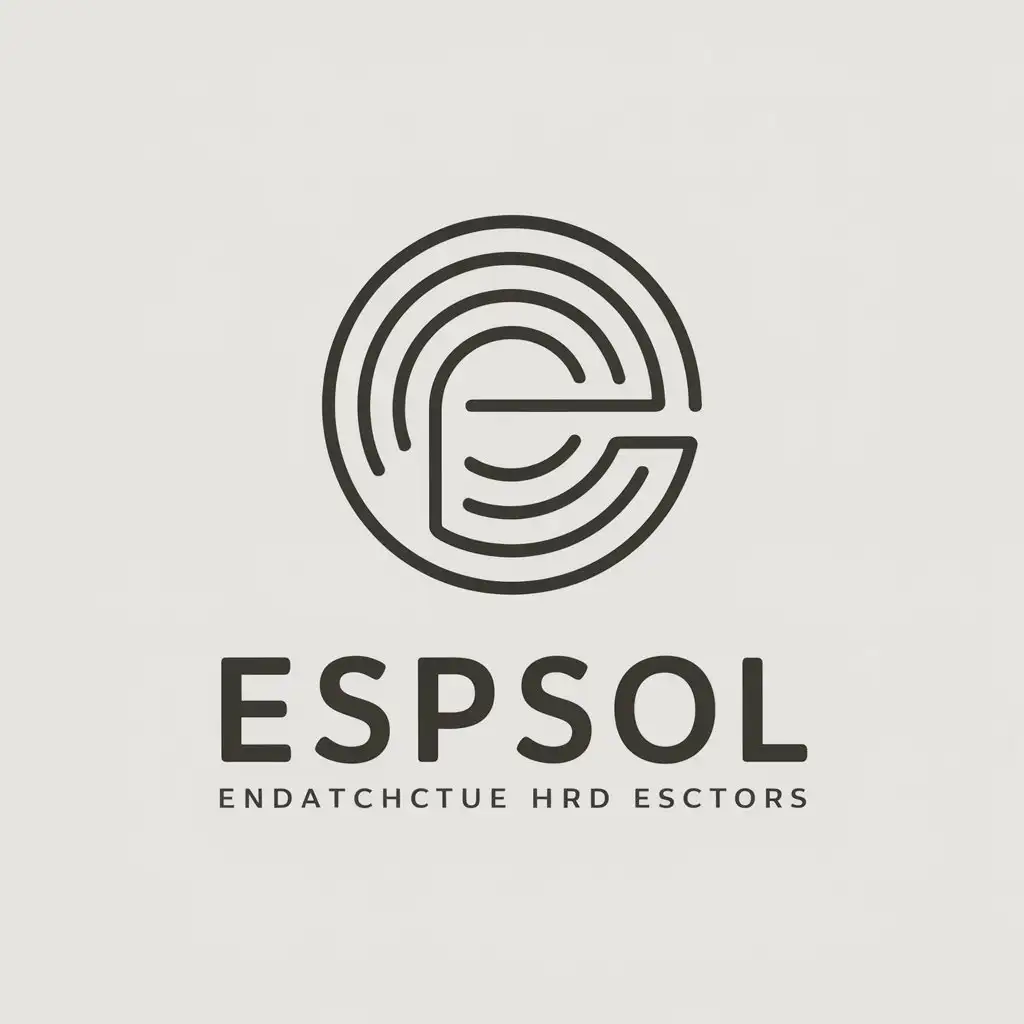 a vector logo design,with the text "ESPSOL", main symbol:ESP,Moderate,be used in Nonprofit industry,clear background