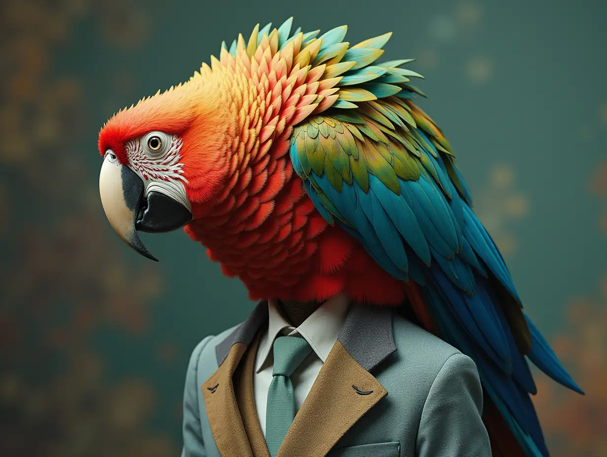 Surreal World Human - Parrot Head