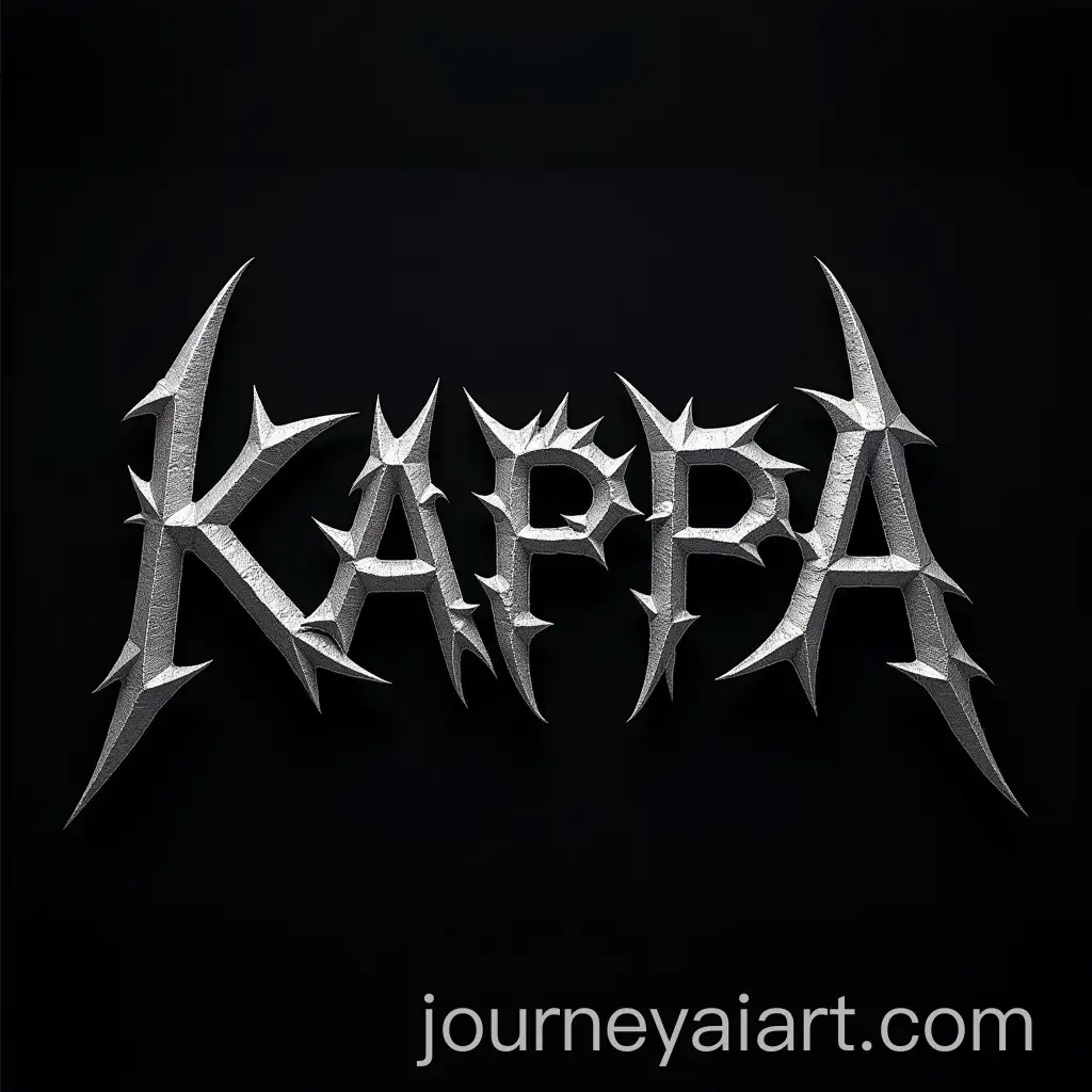 3D-Chrome-Spiky-Death-Metal-BandAI-Art-Prompt-Expansion-Logo-KAPPA-with-Dark-Background