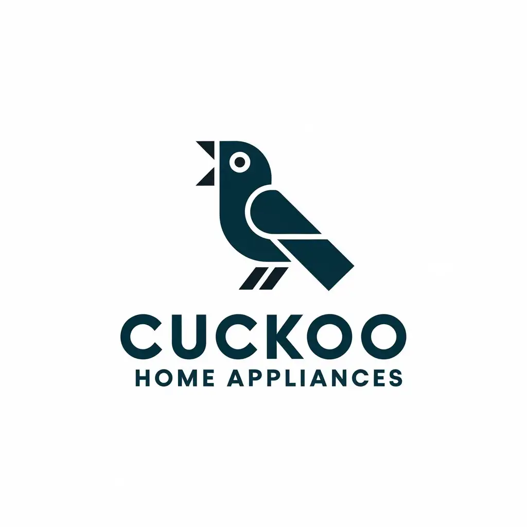 LOGO Design for Cuckoo Minimalistic Cuckoo Bird with Home Appliances Theme for Technology Industry