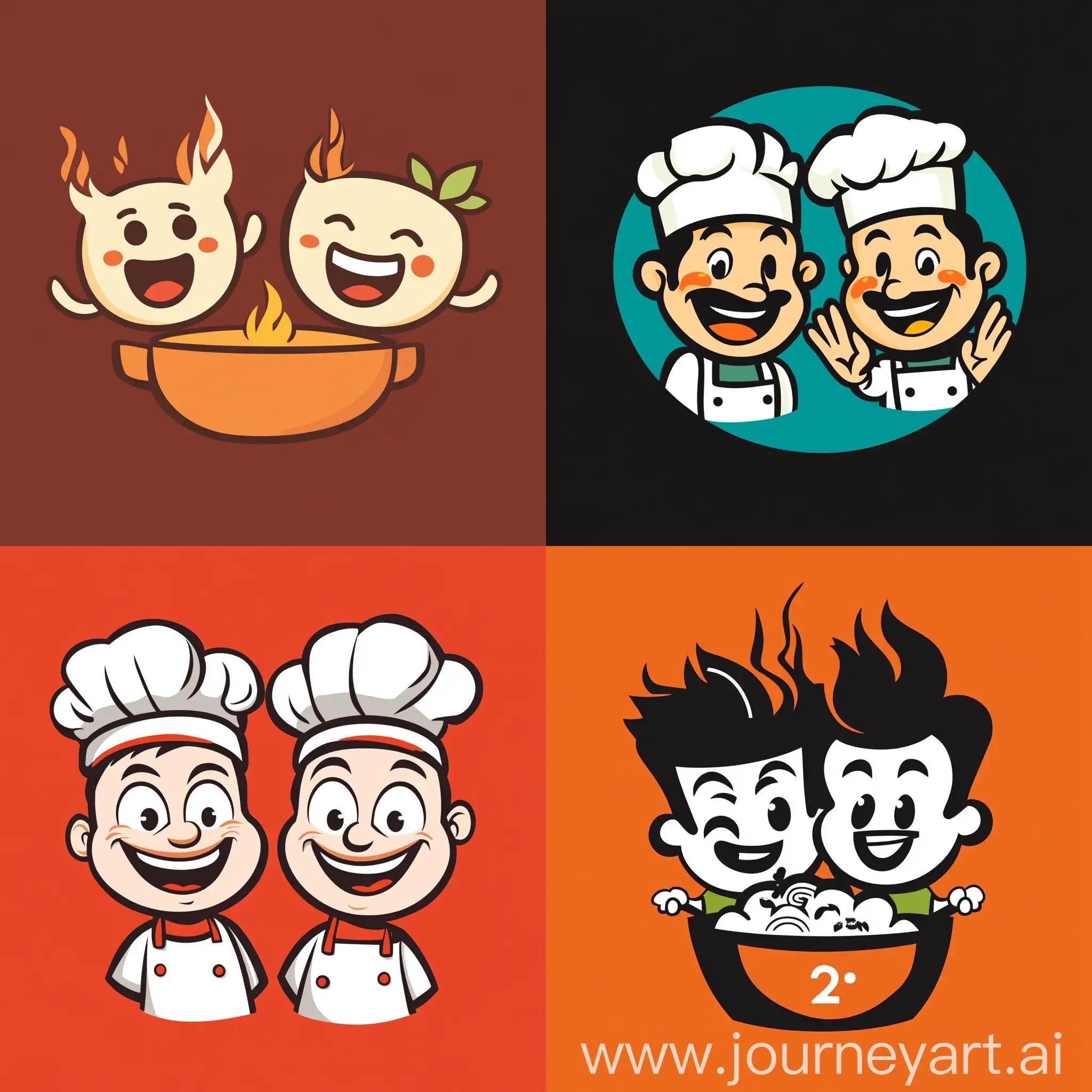 Playful-Logo-Design-for-2-Idiots-Cook-Blog