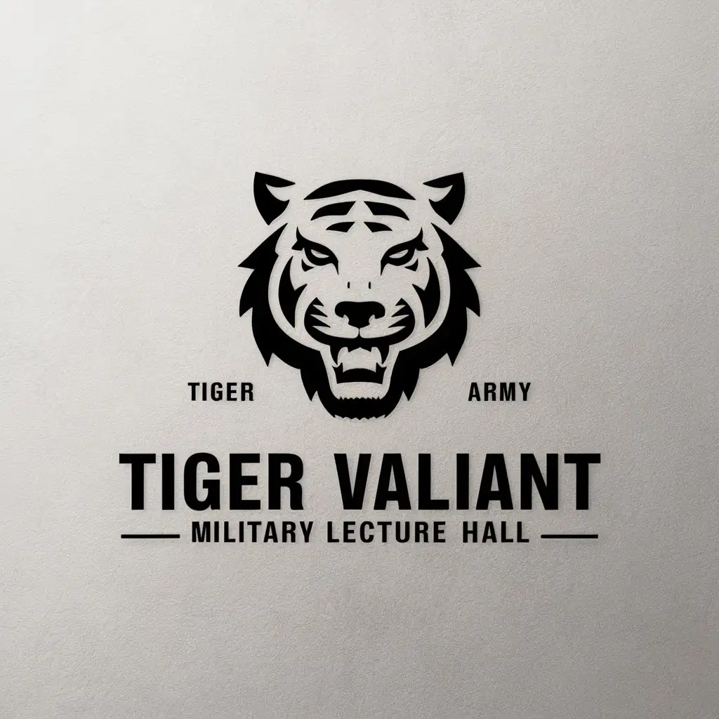 LOGO-Design-for-Tiger-Valiant-Military-Lecture-Hall-Minimalistic-Tiger-and-Army-Theme