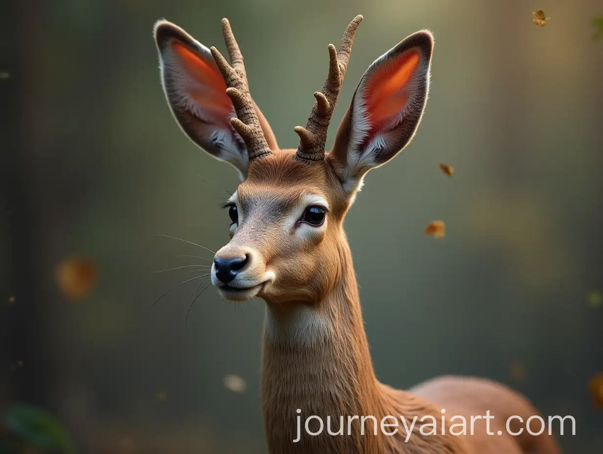 Realistic-Mythical-Deer-with-Rabbit-Ears-Photo