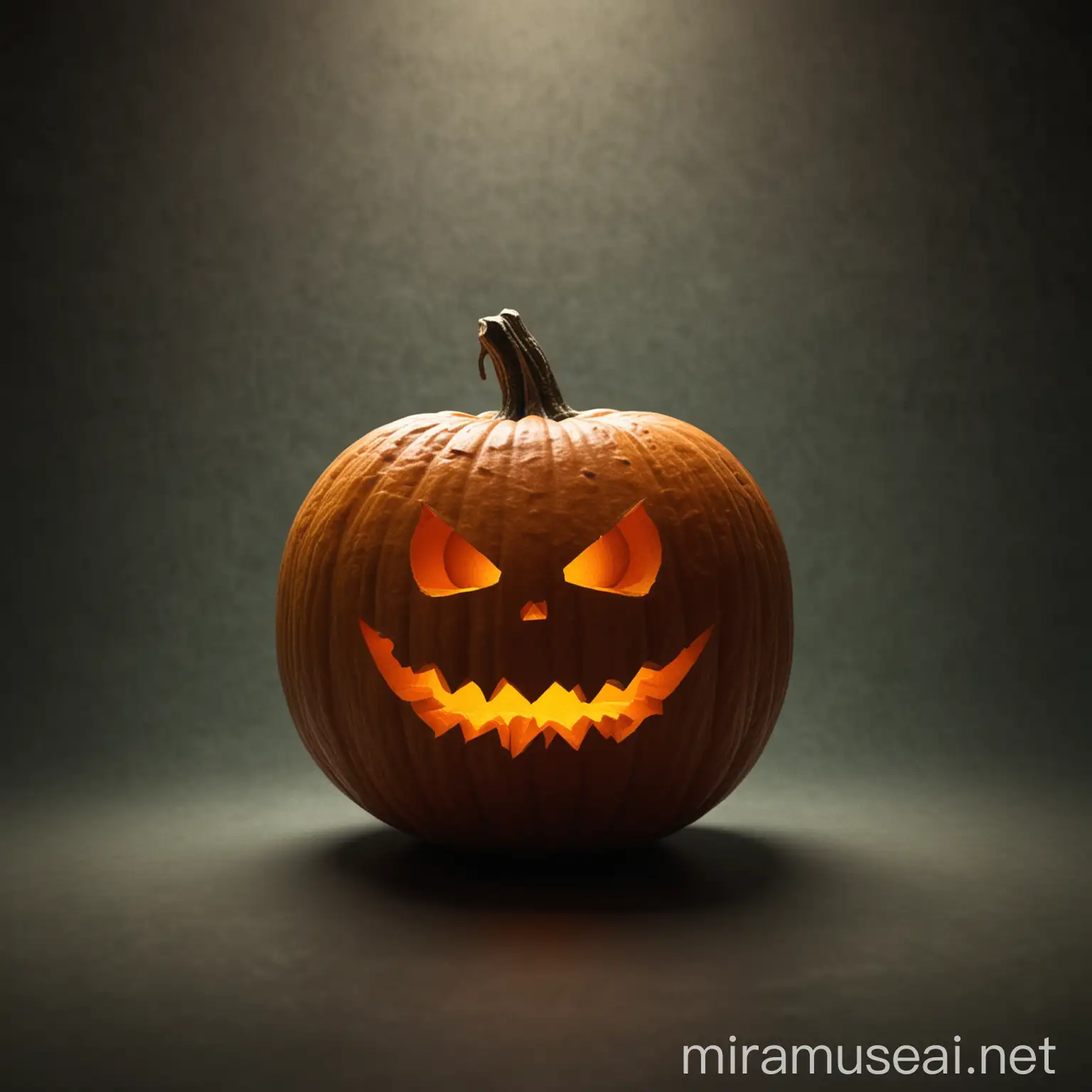 Symmetrical Geometric Halloween Pumpkin with Perfect Lighting