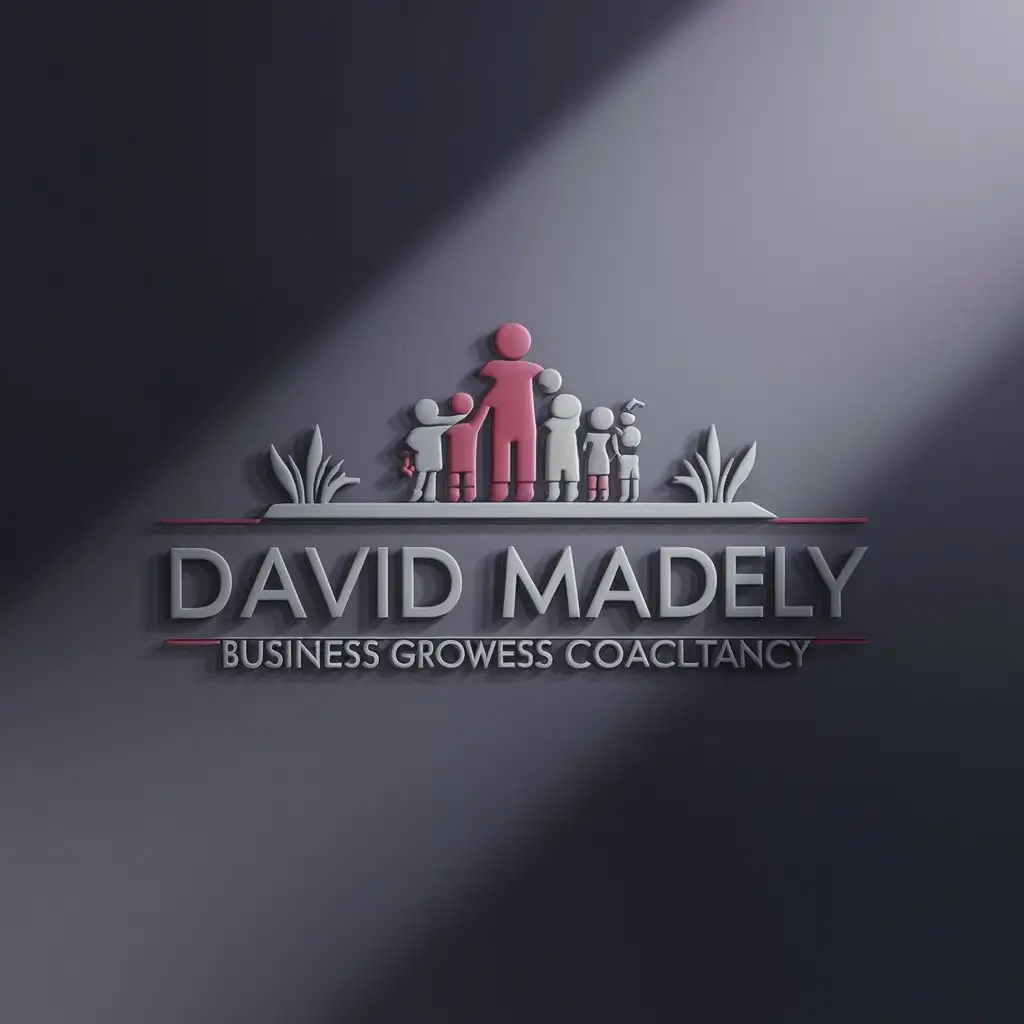 LOGO Design For David Madely Burgundy Grey with Professional Confidence