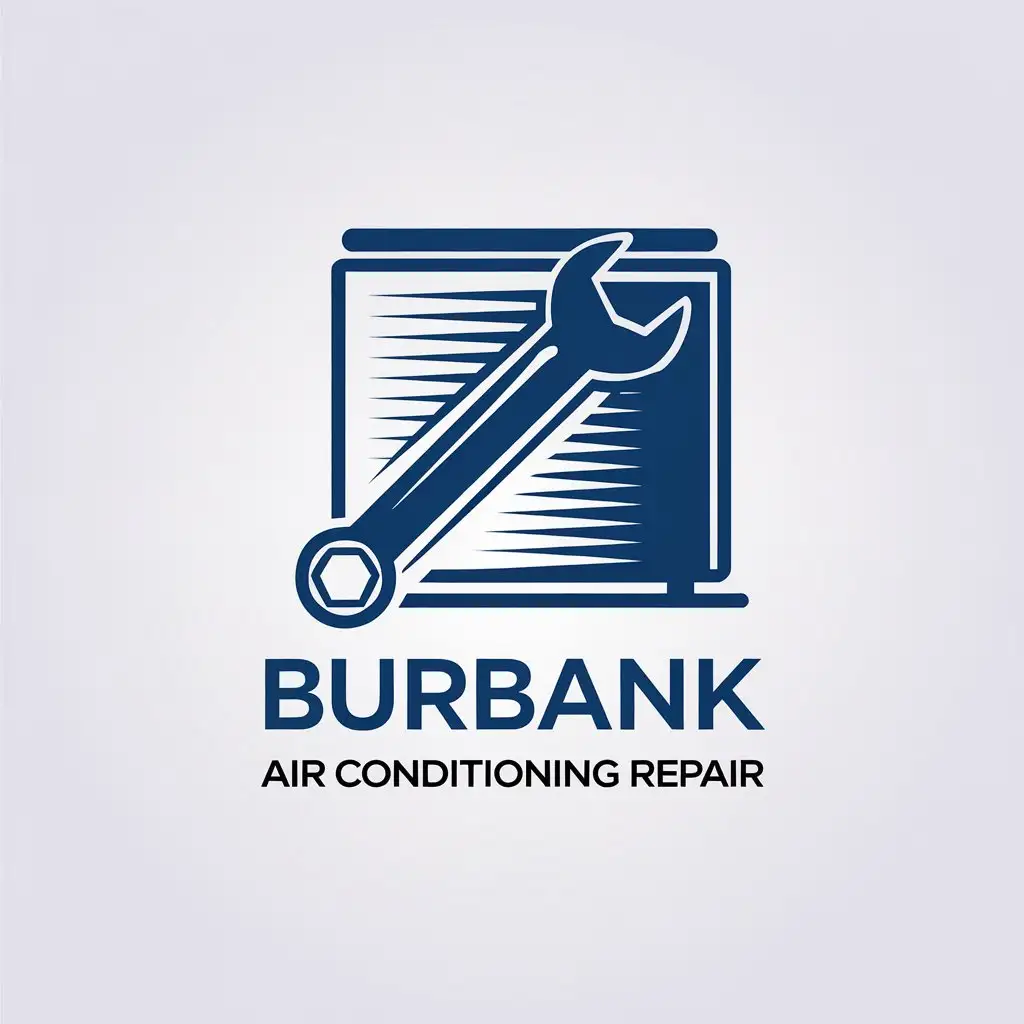 LOGO Design for Burbank Air Conditioning Repair Minimalistic Air Conditioning Repair Symbol for Home Family Industry