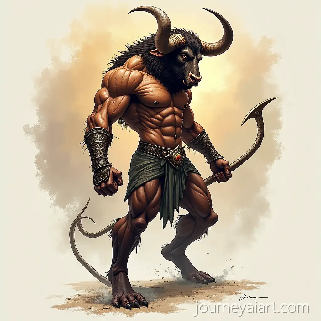 Athletic-Minotaur-Half-Body-with-Dynamic-Energy-and-NobleMinotaur-athletic-half-body-Strength