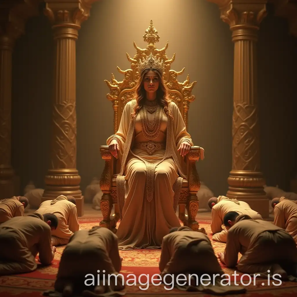 Kareena-Kapoor-as-a-Goddess-on-Golden-Throne-Surrounded-by-Devotees-Worshiping