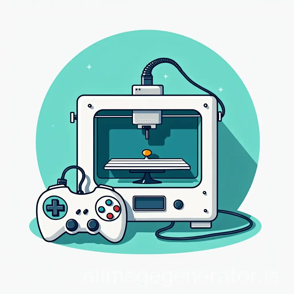 Retro-Modding-Logo-with-3D-Printer-and-Gaming-Controller