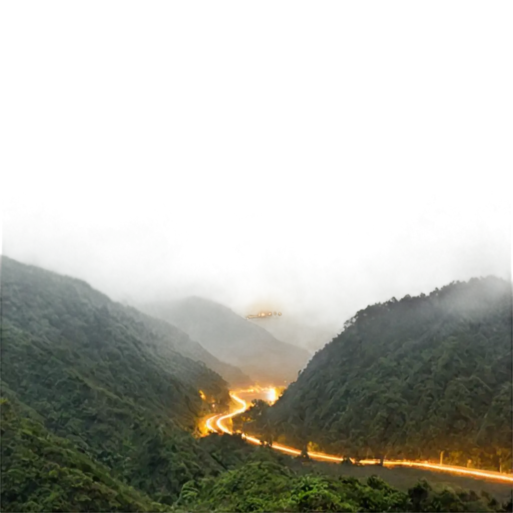 Xuaca-Raining-at-Night-in-the-Fog-on-the-Mountain-Atmospheric-PNG-Image