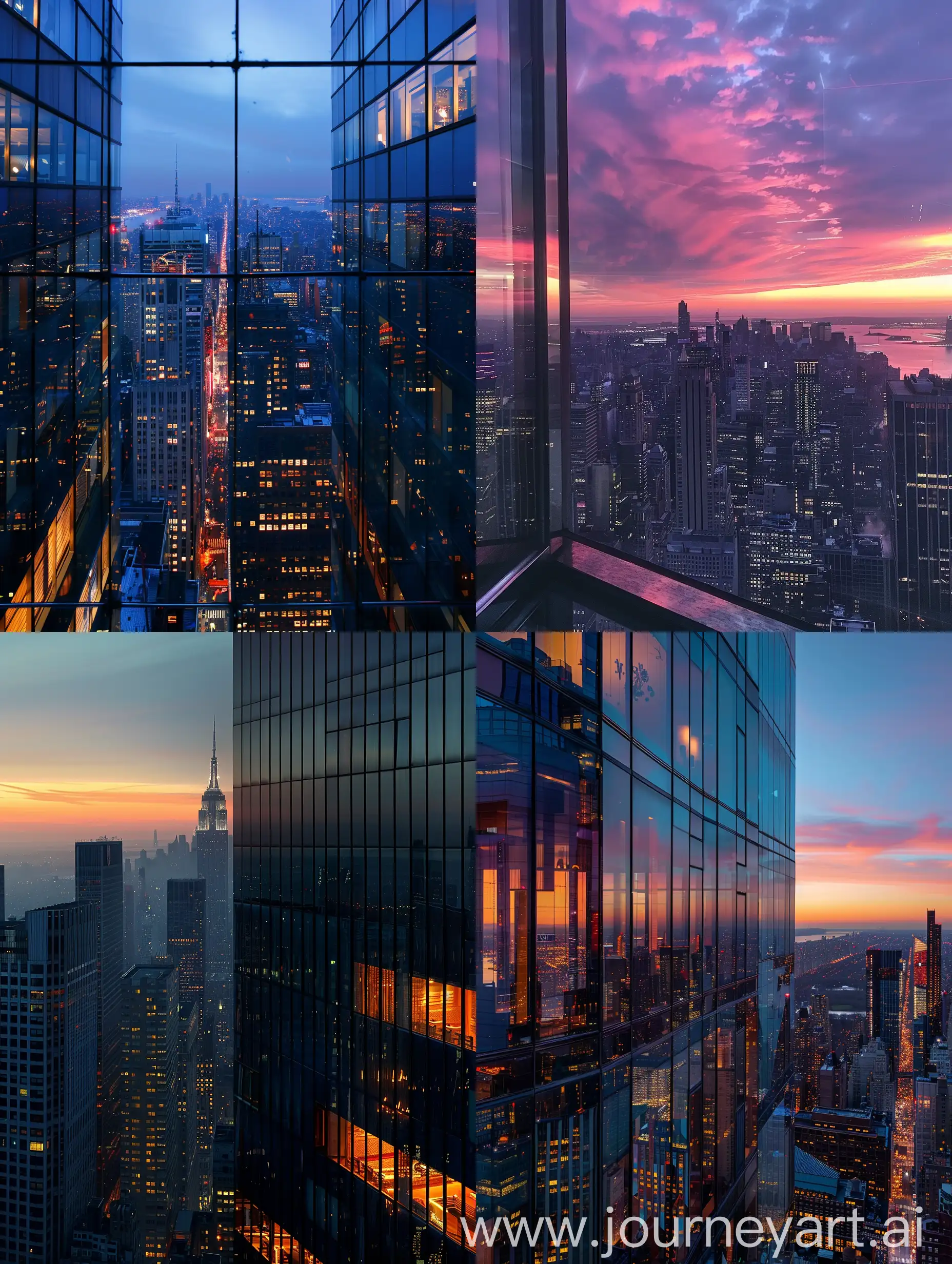 Skyscraper-City-View-at-Dawn-in-New-York