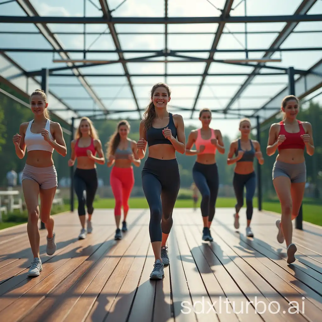 Young-Women-Engaged-in-CrossFit-Under-a-Transparent-Roof