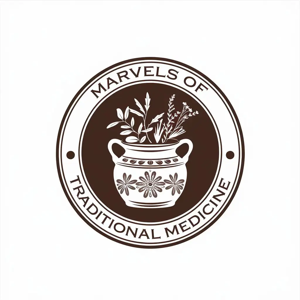 a vector logo design,with the text "marvels of traditional medicine", main symbol:traditional medicine,Moderate,be used in hello industry,clear background