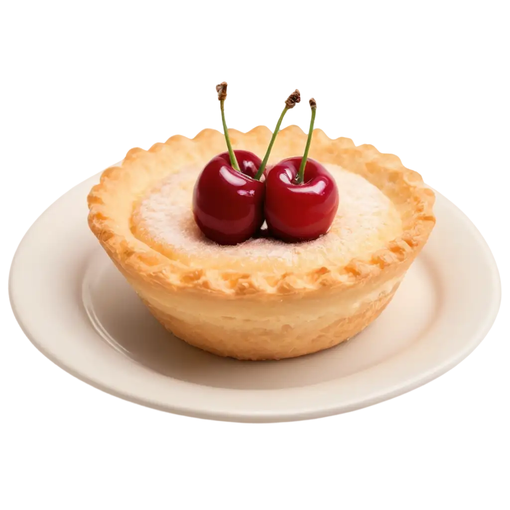 Cherry-on-Top-of-a-Pastry-PNG-Image-Perfect-for-Culinary-Designs-and-Marketing