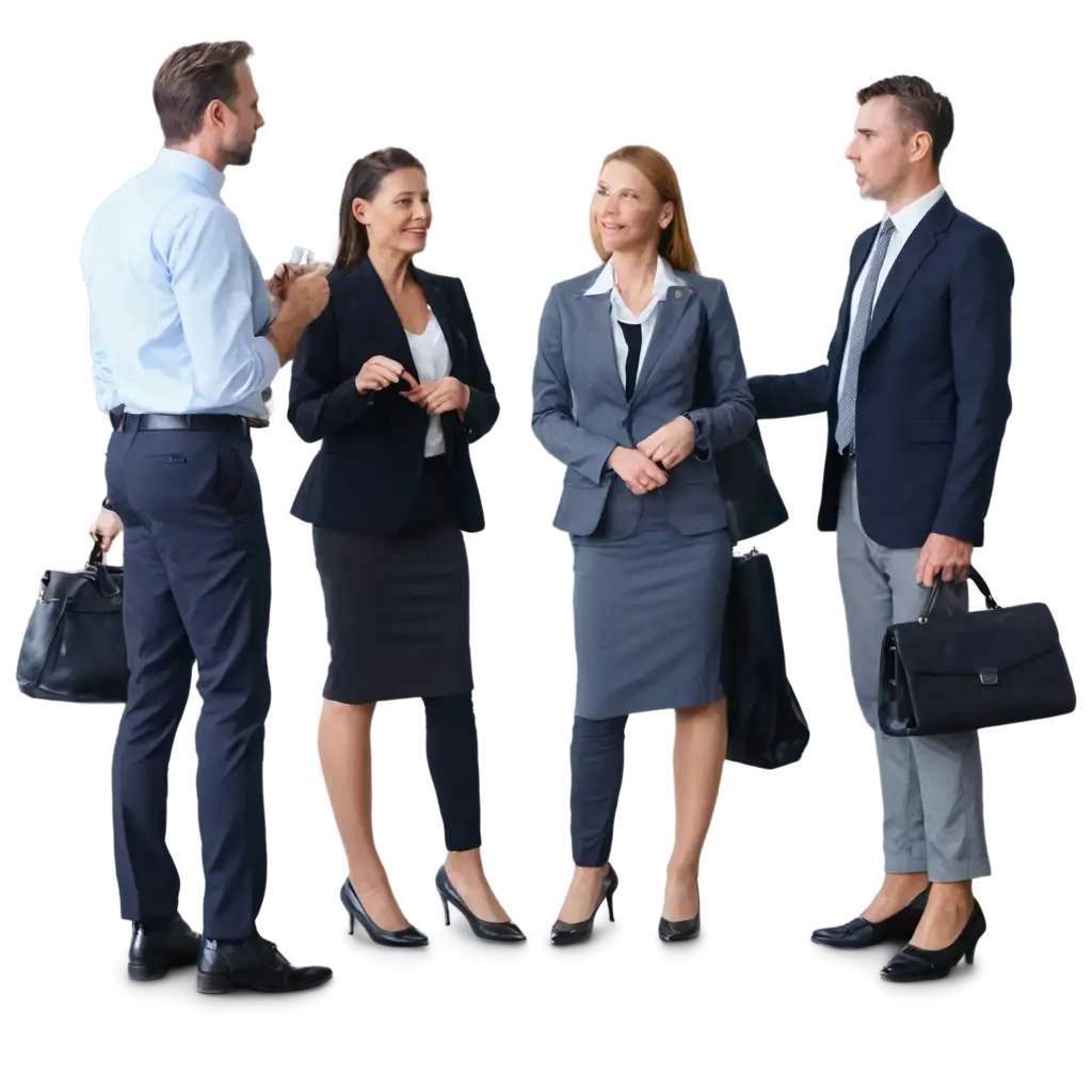 25PNG-Image-Usage-Scenarios-Professionally-Dressed-Men-and-Women-in-a-Meeting-HighQuality-PNG-Image-for-Business-Corporate-Use