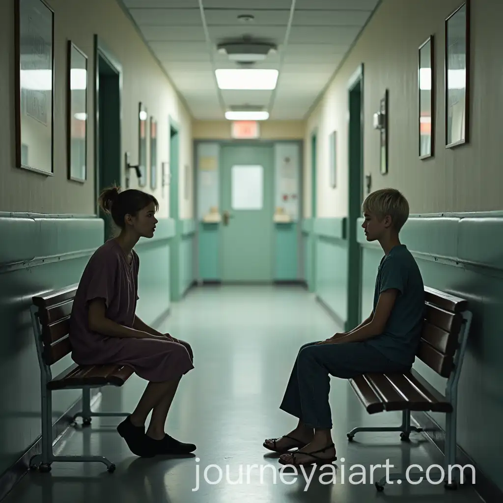 Emotional-Moment-Between-Two-Girls-Outside-Hospital-Consultation-Room
