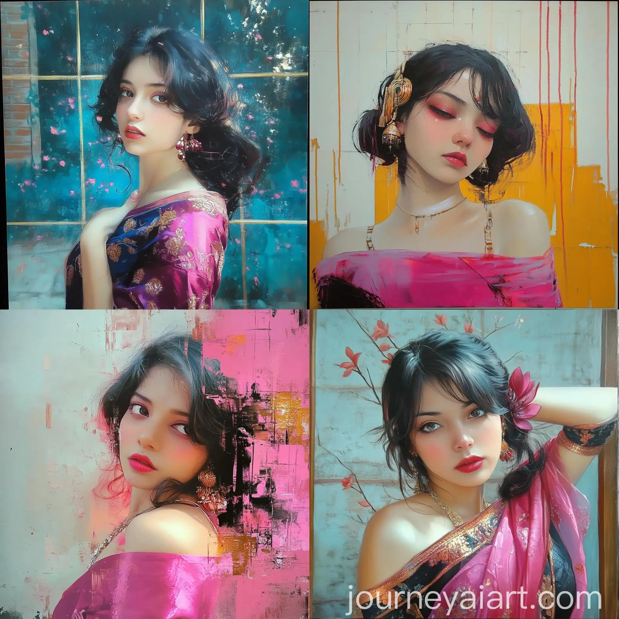 Artistic-AI-Girl-Painting-in-Vibrant-Colors