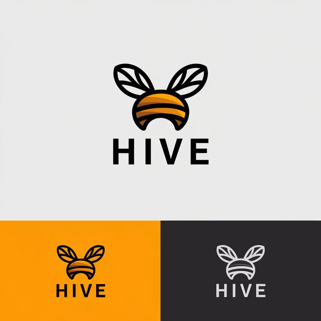 LOGO Design For Hive Realistic Letter Logo Design in Multiple Background Colors