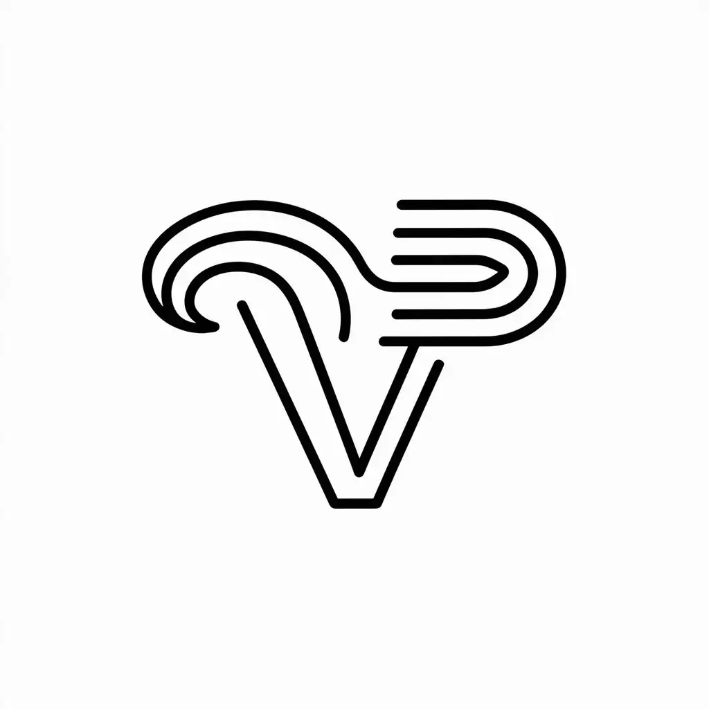 a logo design,with the text "V", main symbol:Whirlwind,Minimalistic,be used in Others industry,clear background