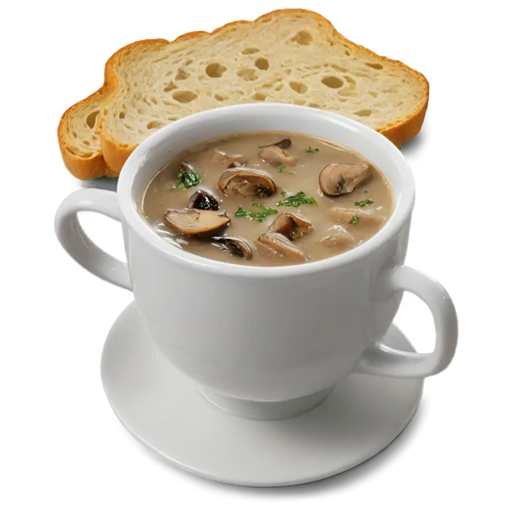 Delicious-Mushroom-Soup-and-Garlic-Bread-PNG-for-Culinary-Enthusiasts