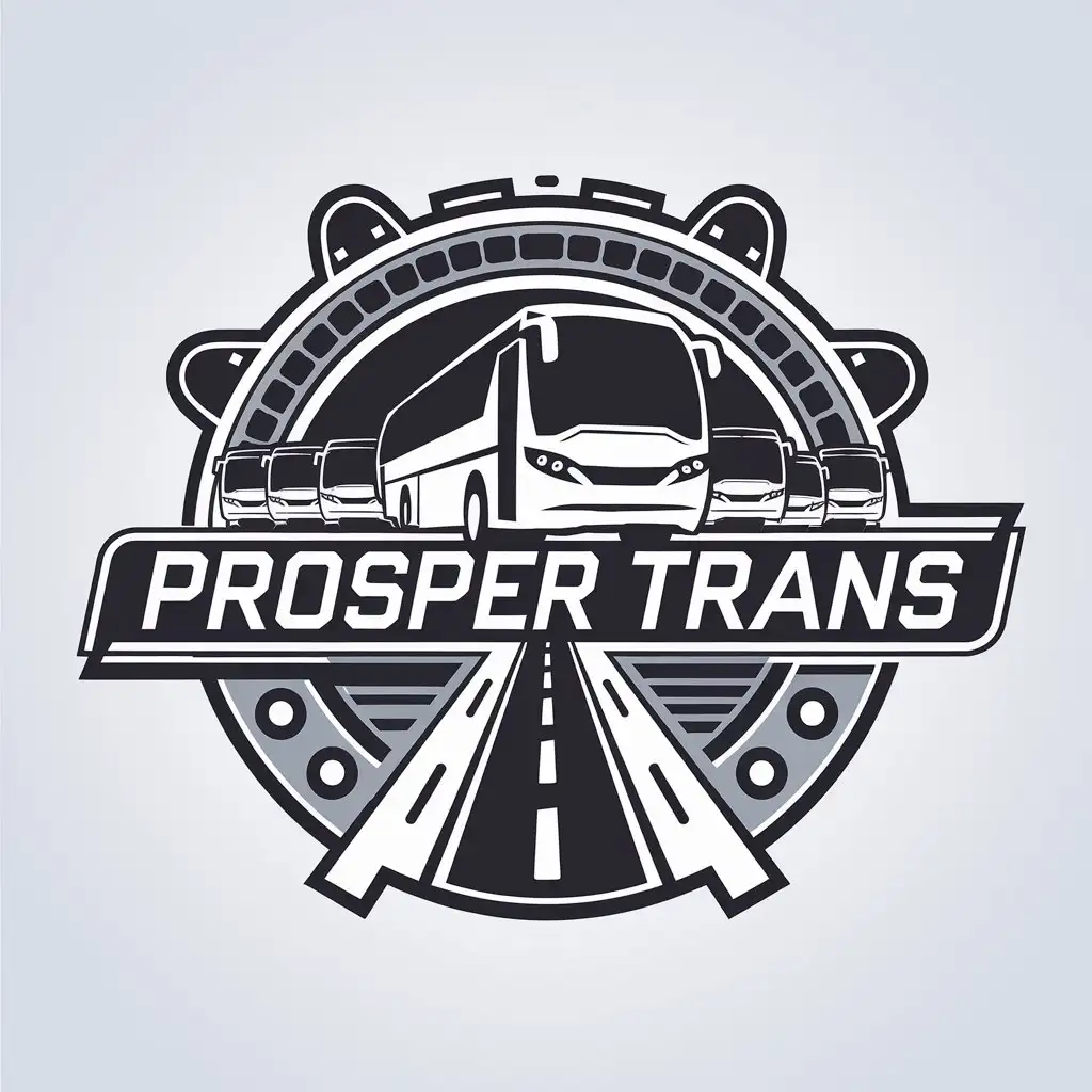 LOGO Design for PROSPER TRANS Buses Symbol with a Modern Travel Industry Theme