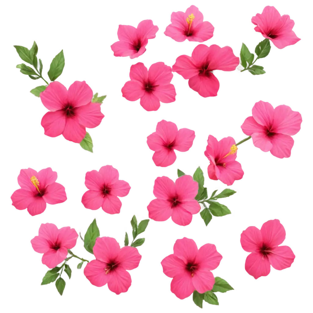 Vibrant-Hibiscus-Flowers-PNG-HighQuality-Transparent-Images-for-Creative-Projects