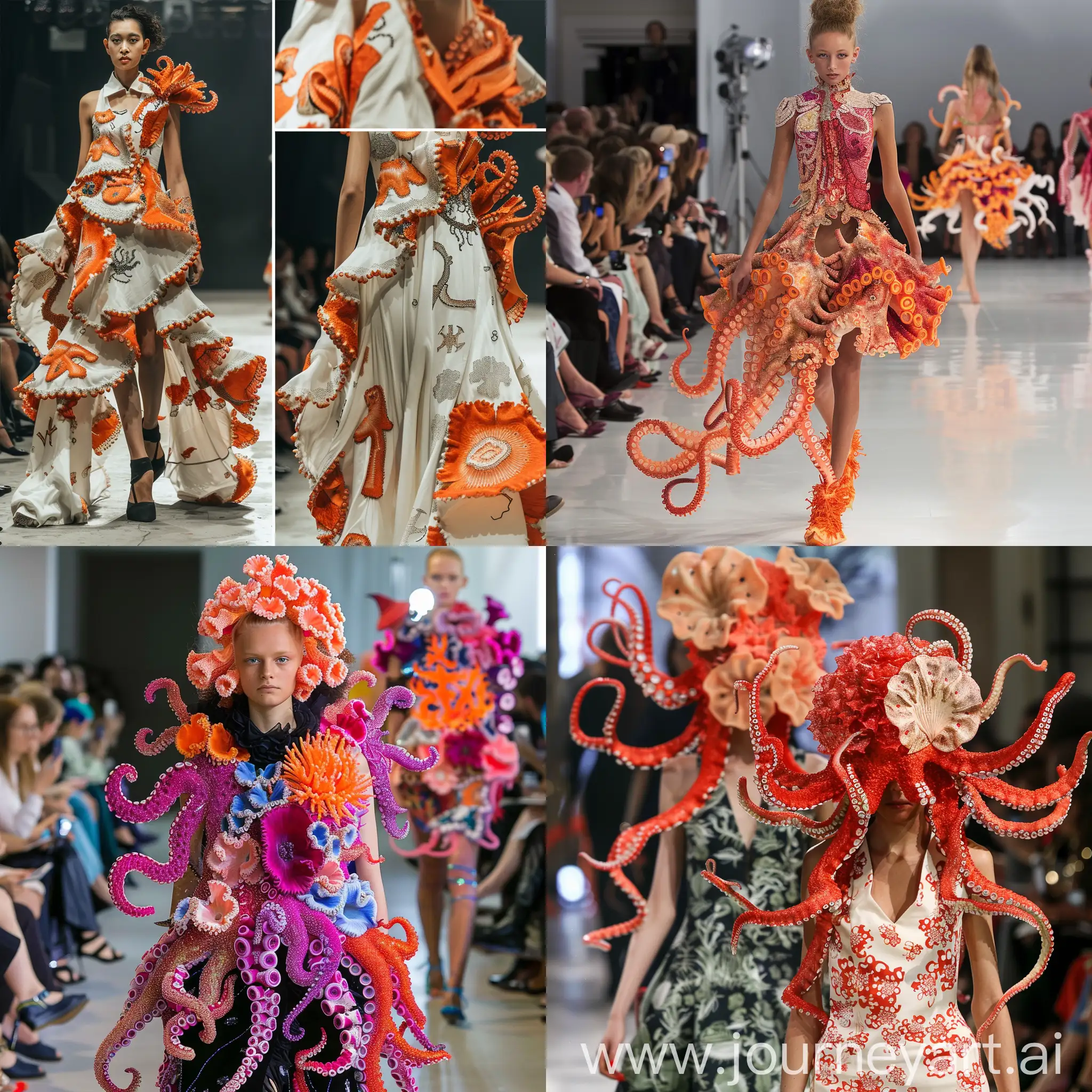 Fashion-Design-Inspired-by-Corals-and-Octopuses-on-Runway