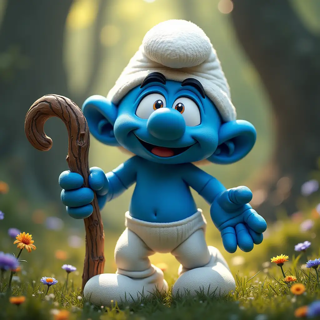 Smurf from fairy tale