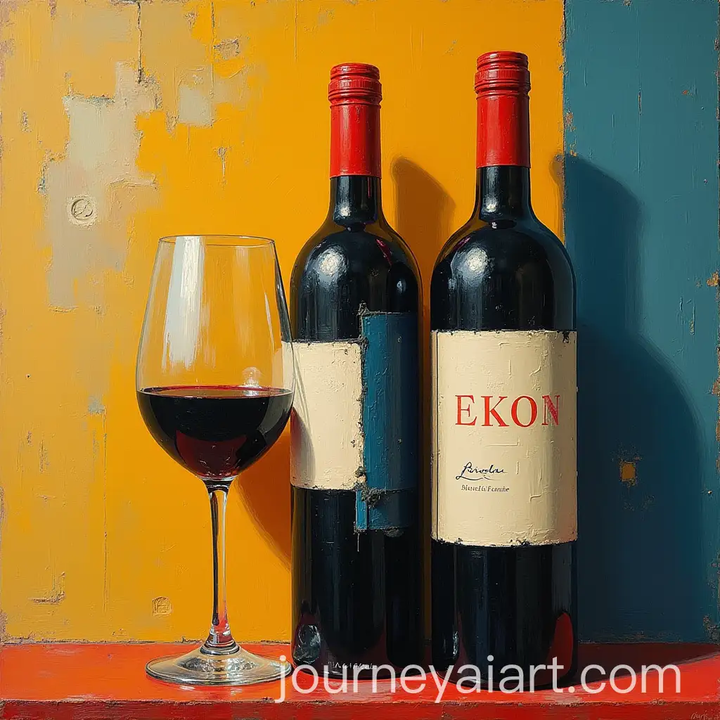 Stylish-Wine-Bottle-in-Picasso-Cubist-Art-Style