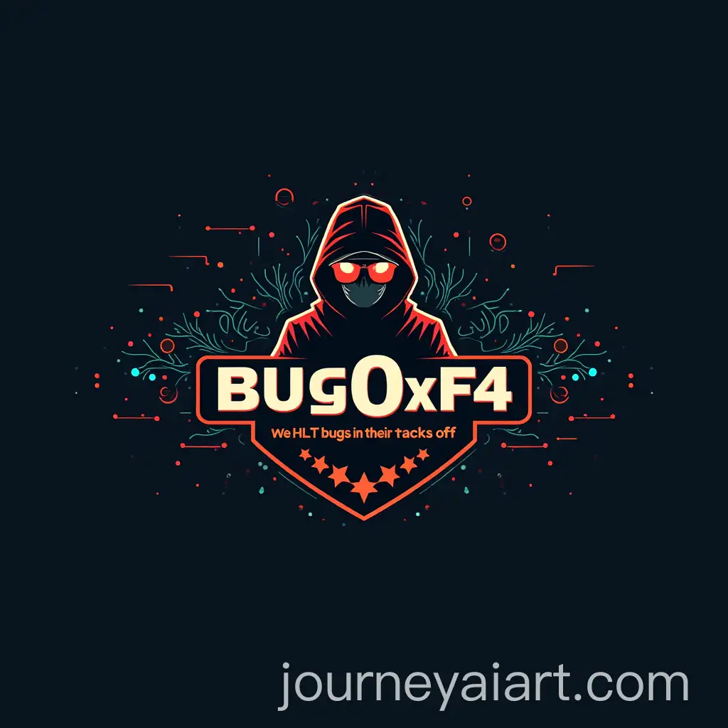 Retro-Hacker-Style-Logo-Design-Bug0xF4-Cybersecurity