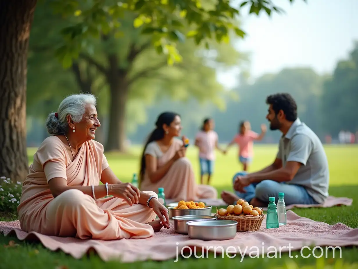 MiddleClass-Indian-Family-Enjoying-a-PicnicAI-Image-Prompt-Expansion-in-a-Scenic-Park-on-a-Sunny-Day