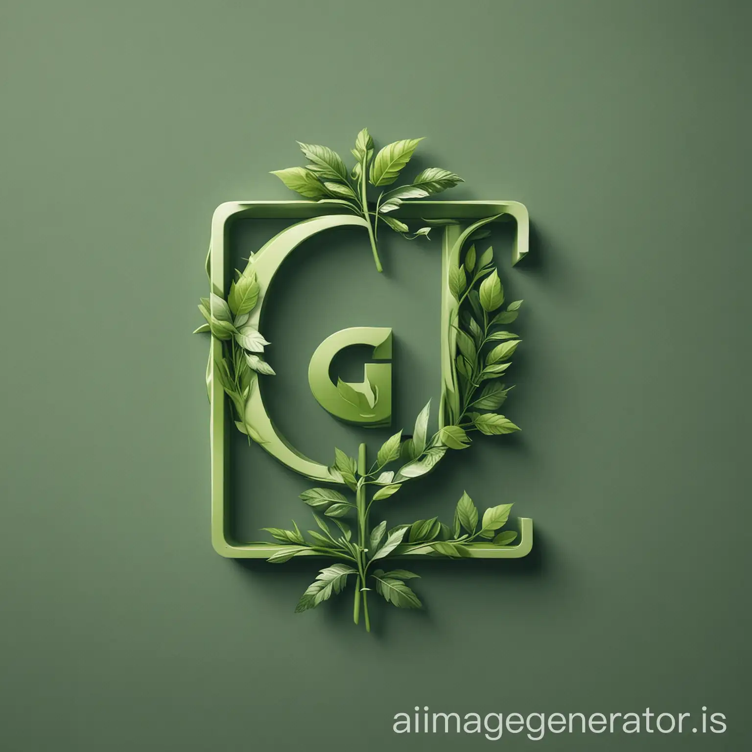 Medical-Furniture-Logo-Design-Featuring-G-Letter-and-Green-Leaves