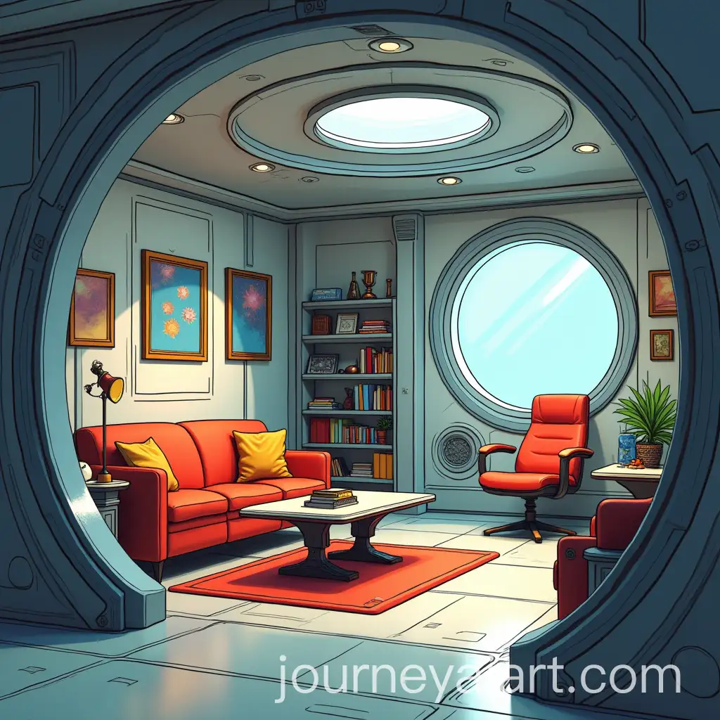 Furnished-Room-in-a-Spaceship-in-3D-Comic-Style