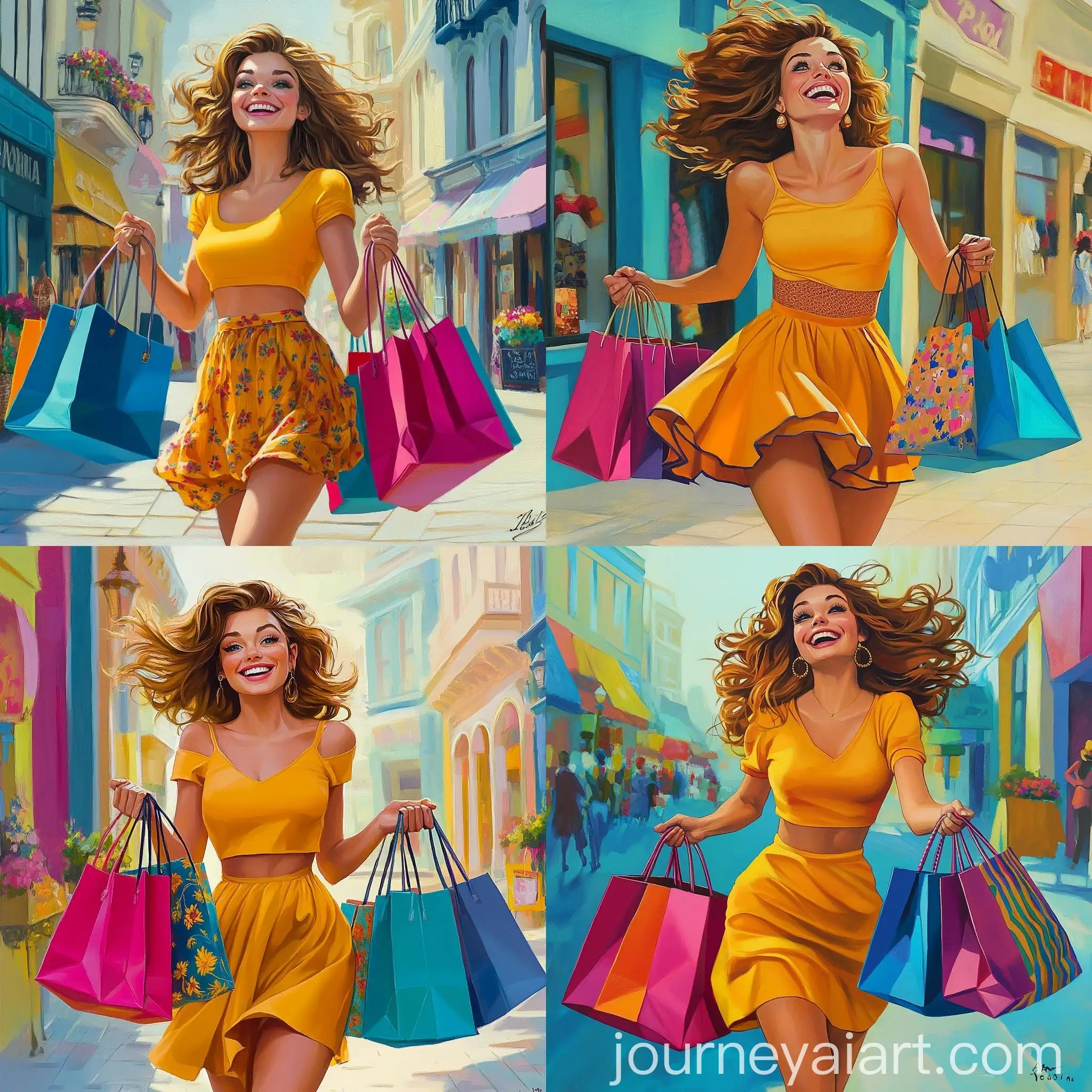 Joyful-Young-Woman-Returns-from-Shopping-with-Colorful-Bags