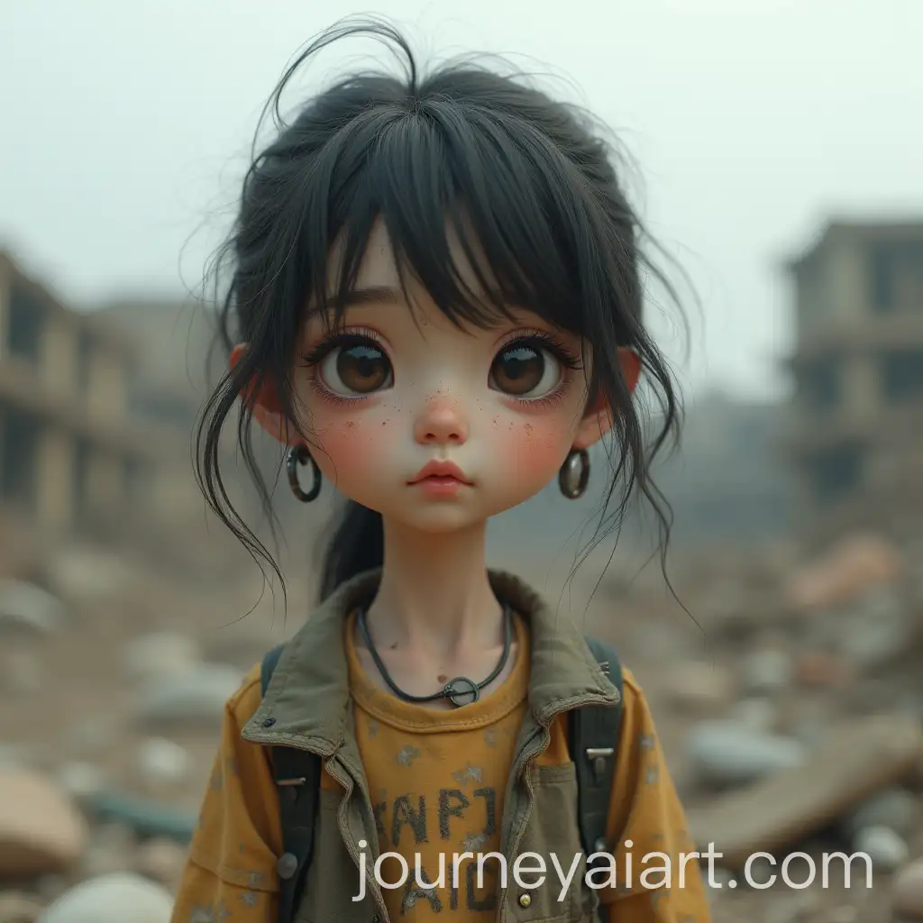 Resilient-Asian-Woman-in-PostApocalyptic-Wasteland-with-Faded-Vibrant-Clothing