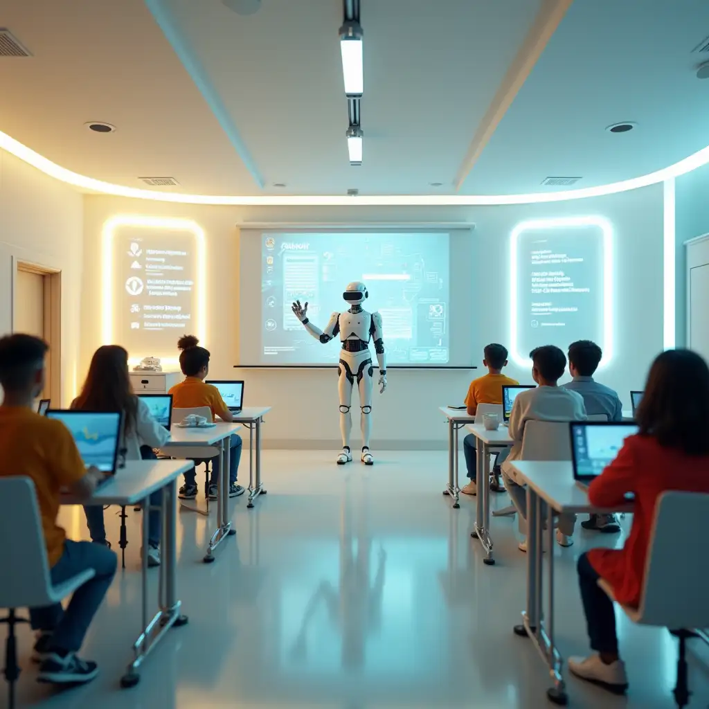 Futuristic-AI-Classroom-with-Students-Using-Digital-Tools-and-VR