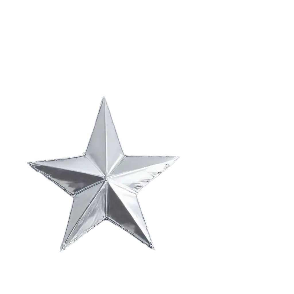 Silver-Metallic-Star-PNG-Image-for-Creative-Projects-and-Design