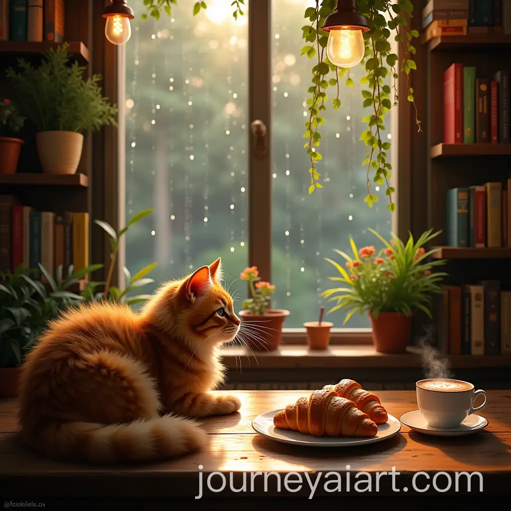 Cozy-Coffee-Shop-with-Cat-Rainy-Day-and-Warm-Comforting-Vibes